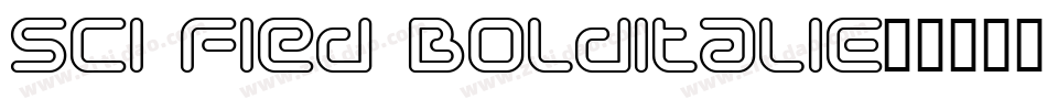 Sci Fied BoldItalic字体转换